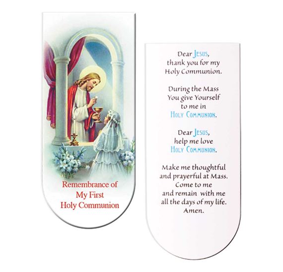 FIRST COMMUNION PRAYER MAGNETIC BOOKMARK (GIRL)